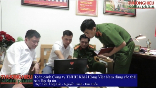 Toàn cảnh Công ty TNHH Khải Hồng Việt Nam dùng rác thải san lấp dự án