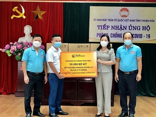 T&T Group tặng 50.000 bộ kit xét nghiệm nhanh Covid-19 cho Thanh Hóa và Kiên Giang