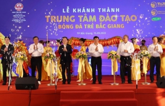Hanoi FC khánh thành Trung tâm Đào tạo bóng đá trẻ tại tỉnh Bắc Giang