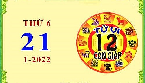Xem chi tiết tử vi hôm nay Thứ Sáu ngày 21/01/2022: Tý sự nghiệp phát triển tốt, Mùi nên bình tĩnh hơn