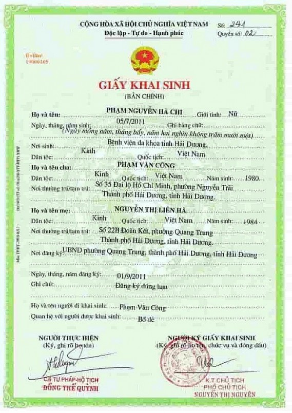 Thủ tục làm Giấy khai sinh: Làm ở đâu, hồ sơ gồm những gì?