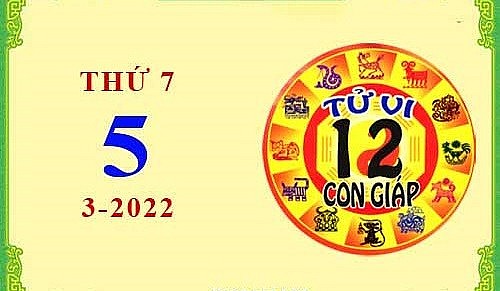 Xem chi tiết tử vi hôm nay Thứ Bảy ngày 5/3/2022: Sửu công việc suôn sẻ, Tuất gặp nhiều trở ngại