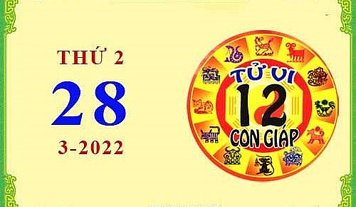 Xem chi tiết tử vi hôm nay Thứ Hai ngày 28/3/2022: Tý sự nghiệp thuận lợi, Tuất công việc gặp trục trặc