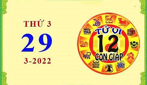 Xem chi tiết tử vi hôm nay Thứ Ba ngày 29/3/2022: Thìn Công việc như ý, Hợi Vận trình sa sút