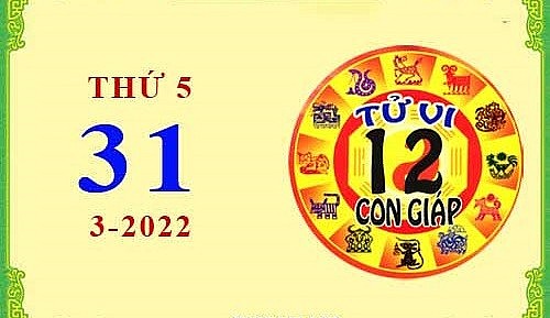 Xem chi tiết tử vi hôm nay Thứ Năm ngày 31/3/2022: Mão công việc thuận lợi, Dần dễ rơi vào bế tắc