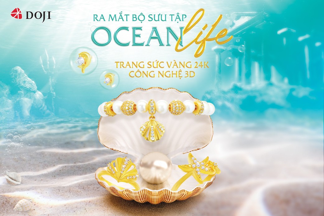 Đón hè rực rỡ với các thiết kế trong bộ sưu tập Trang sức vàng 24K "Ocean Life" của DOJI