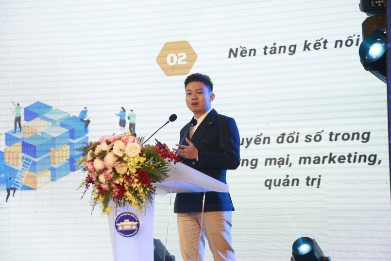Ông Hà Tuấn Khang - Giám đốc Trung tâm Công nghệ - Marketing Công ty Cổ phần Tập đoàn Meey Land phát biểu tại sự kiện