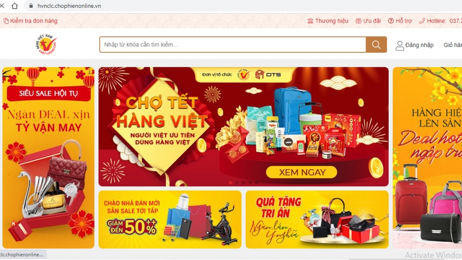 Sàn thương mại điện tử hàng Việt Nam chất lượng cao chính thức hoạt động