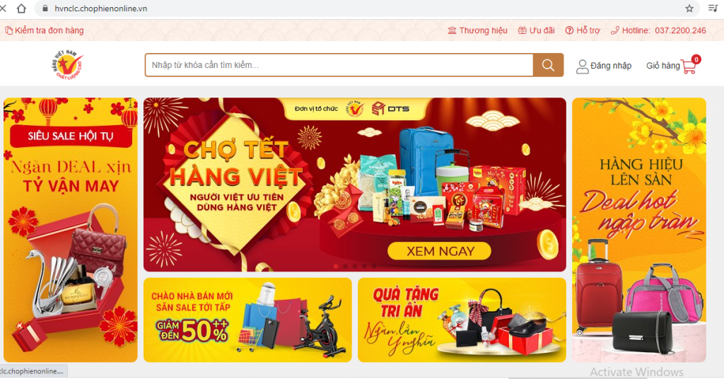 Sàn thương mại điện tử hàng Việt Nam chất lượng cao chính thức hoạt động