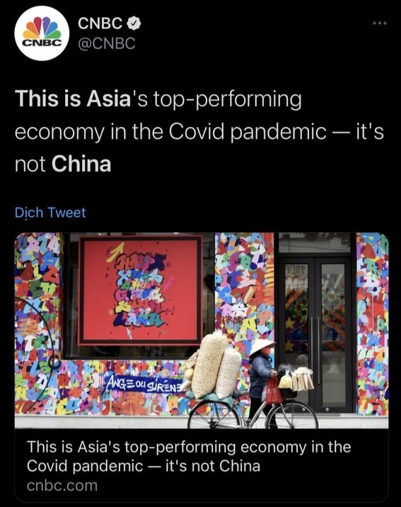 CNBC: Việt Nam là nền kinh tế tăng trưởng mạnh nhất châu Á