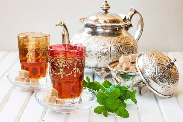 Trà Bạc Hà là loại trà được người Ma rốc ưa chuộng và coi đây là thức uống dân tộc