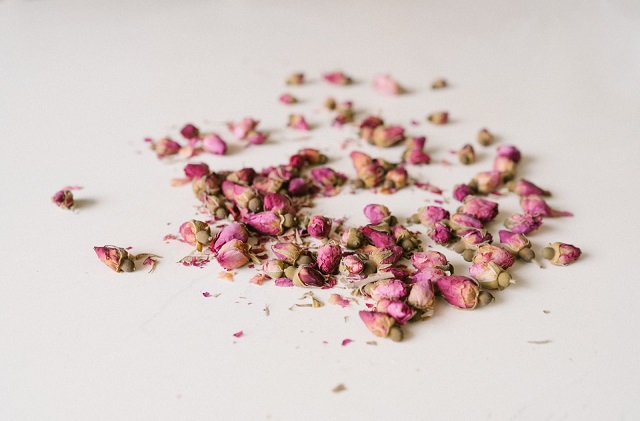 Để làm thành trà hoa hồng khô, người ta phải sử dụng nụ hoa còn chưa nở
