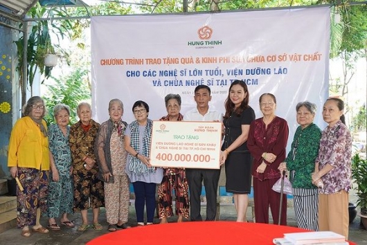 Tập đoàn Hưng Thịnh mang yêu thương đến Viện dưỡng lão nghệ sĩ và Chùa nghệ sĩ tại TP.HCM