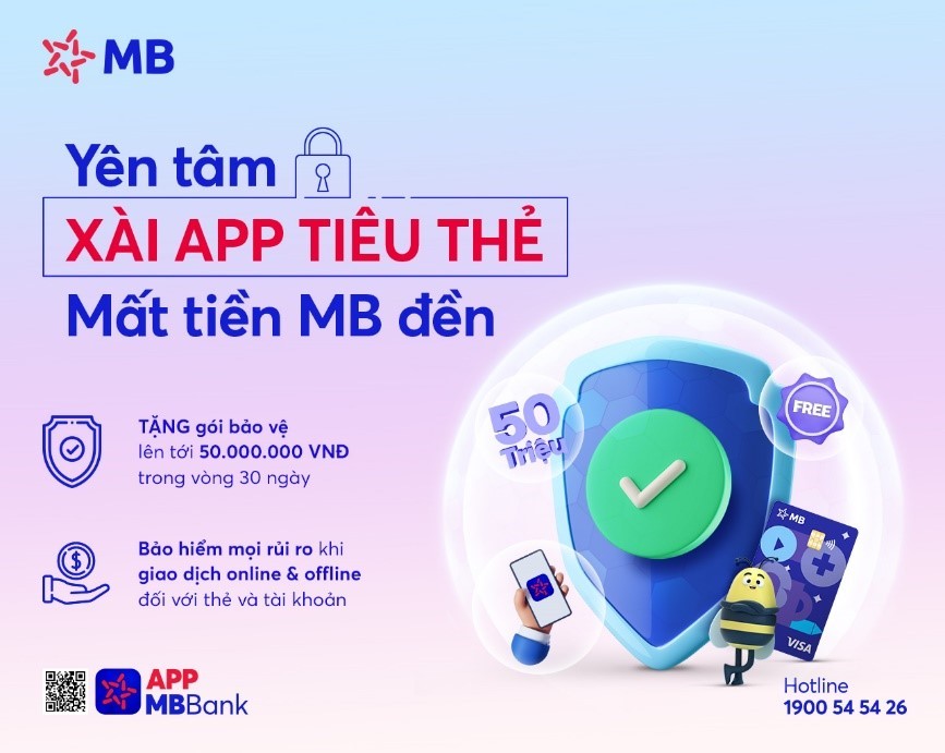 MB Bank kích hoạt gói bảo vệ 50 triệu đồng trong 30 ngày cho khách hàng hiện hữu