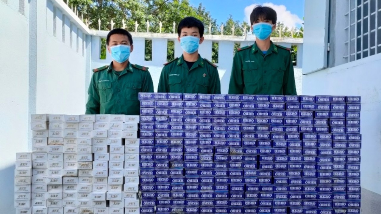 Tây Ninh thu giữ 5000 bao thuốc lá nhập lậu