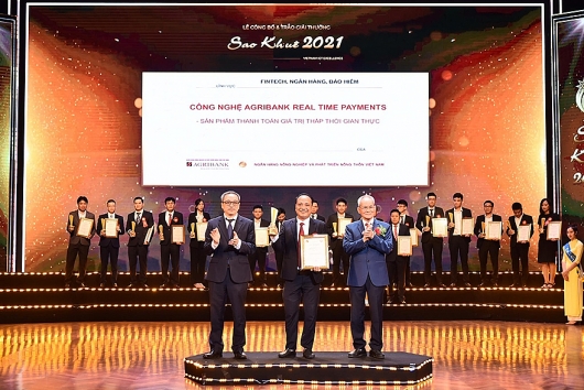Agribank Realtime Payments - Sản phẩm Ngân hàng xuất sắc đạt Giải thưởng Sao Khuê 2021